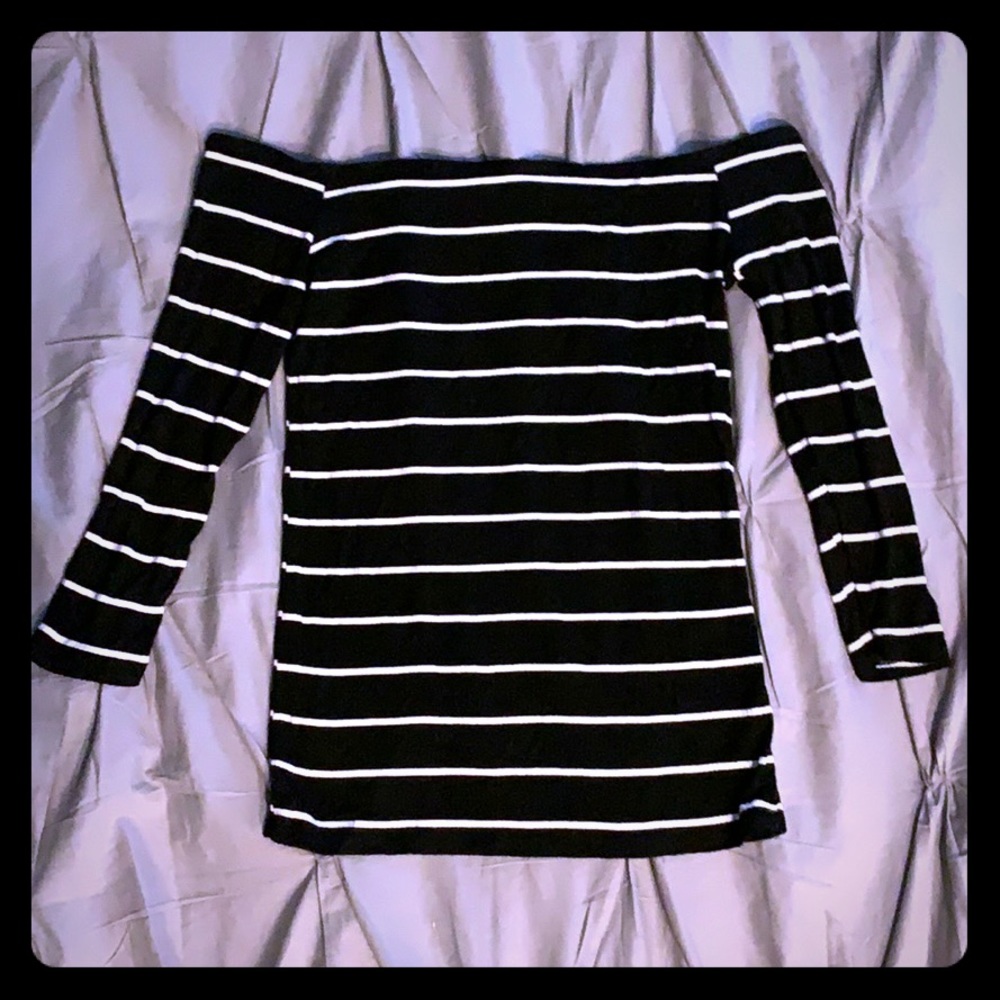 Striped Off The Shoulder Top